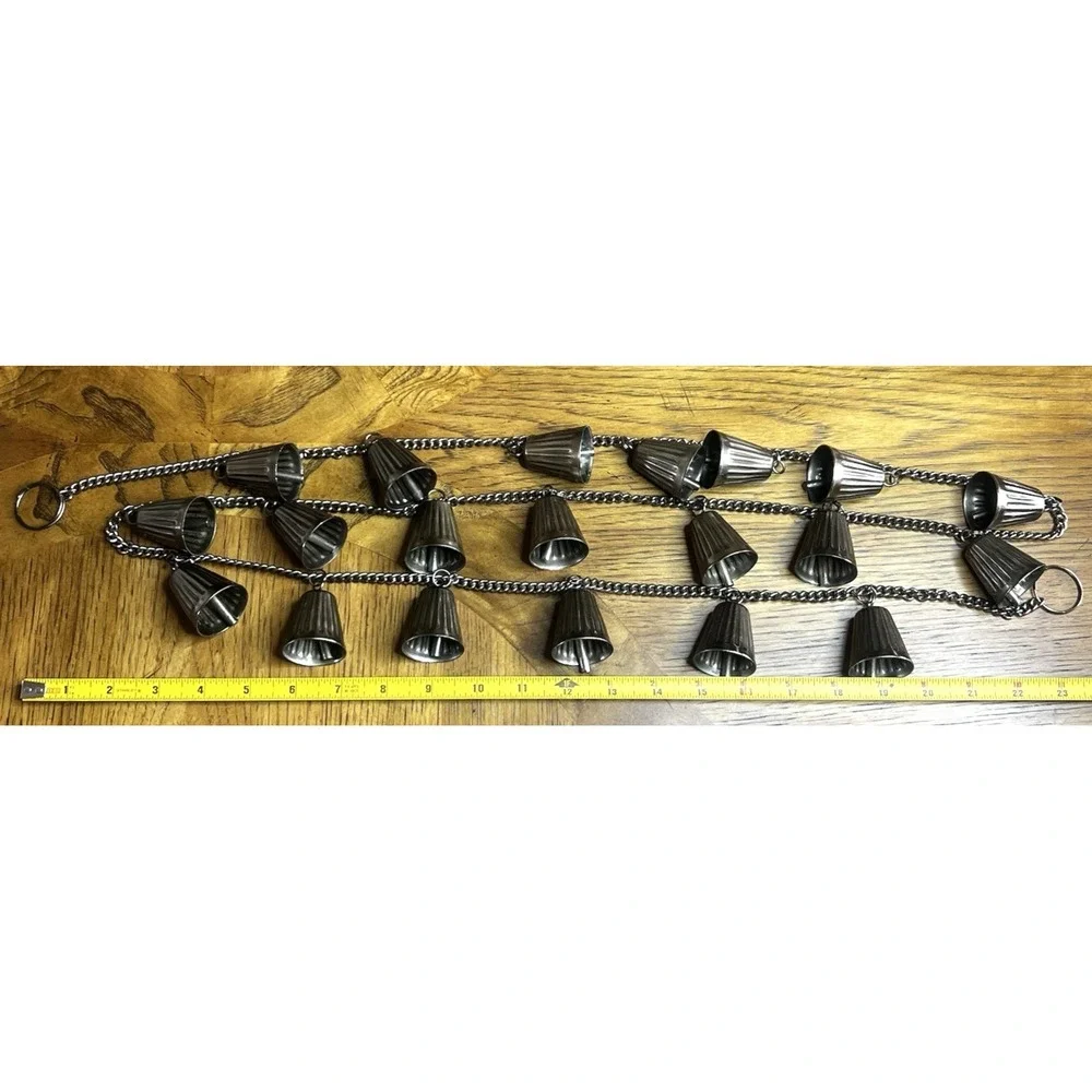 Hearth & Hand Magnolia Mini Heavy Metal Bell Garland Brass Finish 6 Feet